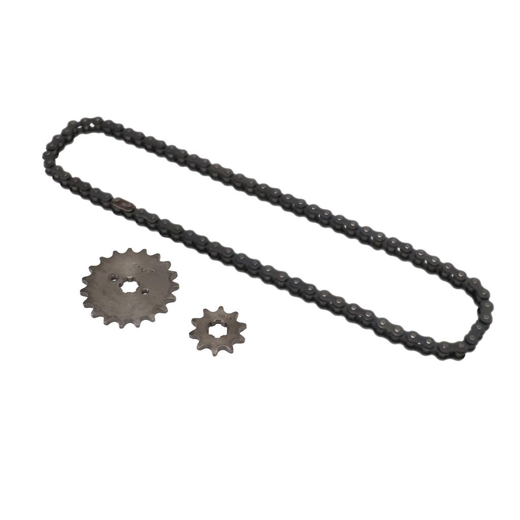 420 19T Front Engine Sprockets 10 Tooth Rear Sprocket Steel 420 Chain Kit for Off Road Bicycle ATVs