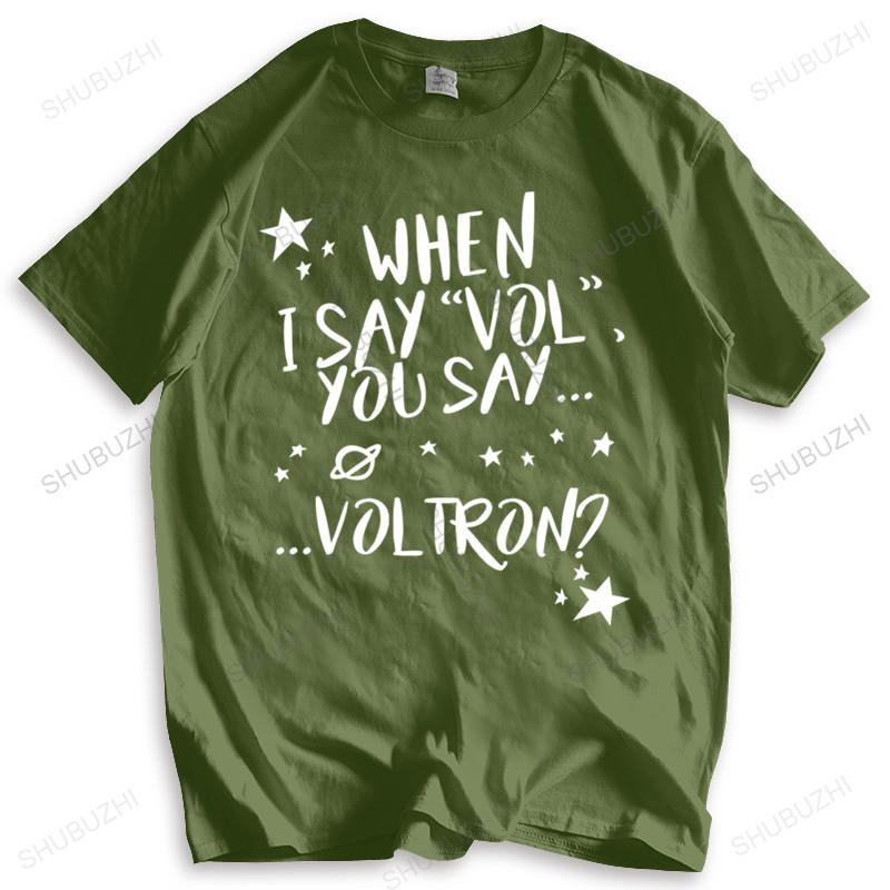 When I say Vol You Say Voltron Black Tshirt summer fashion tshirt cotton tops euro size boys gifts Outdoor Wear Shirt S