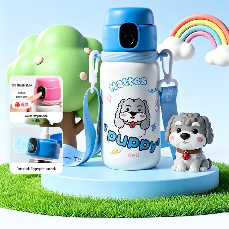 Deli Smart Fingerprint Insulated Water Bottle for Kids