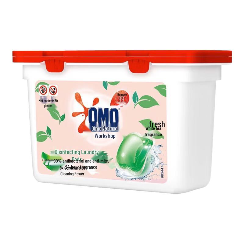 OMO Natural Workshop White Tea Antibacterial Laundry Pods