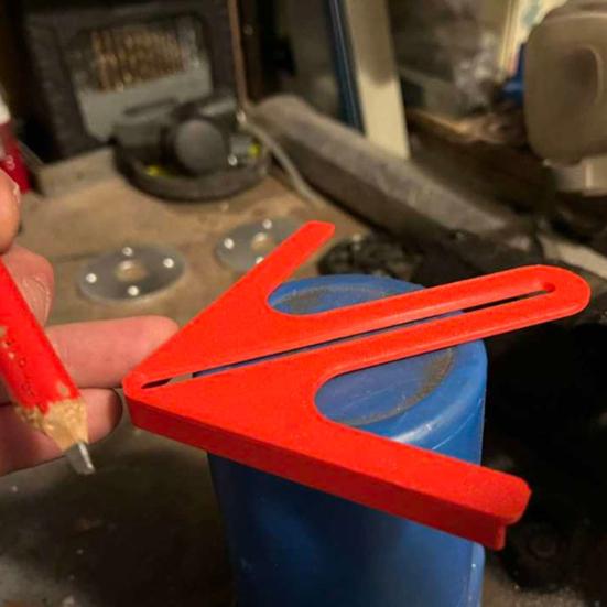 Positioning Ruler Portable Scribing Triangle Tool Compact Design Lightweight Precise Centering Marking Guide Measurement Tool