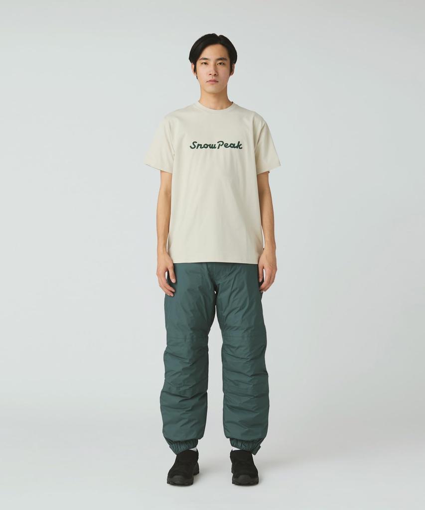 Snow Peak Typography Short and IVORY XXL T-Shirt TS-25AU003, Sleeve, Men's Women's,