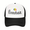 Romania Map Print Trucker Hat Breathable Mesh Adjustable Snapback Cap Casual Adult Gift
