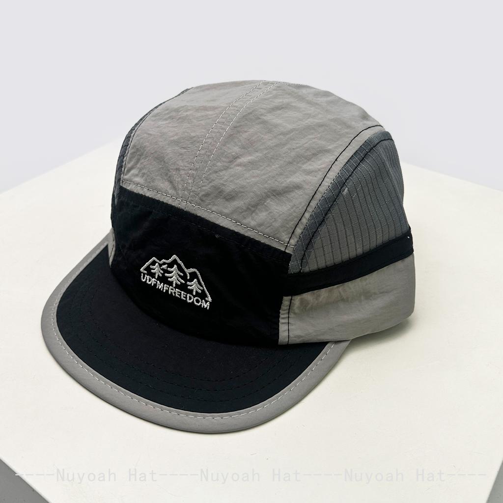 New Unisex Color Block Embroidered Letters Trees Solid Baseball Hats Sunshade Quick-dry Versatile Outdoor Peaked Caps Casual Ins