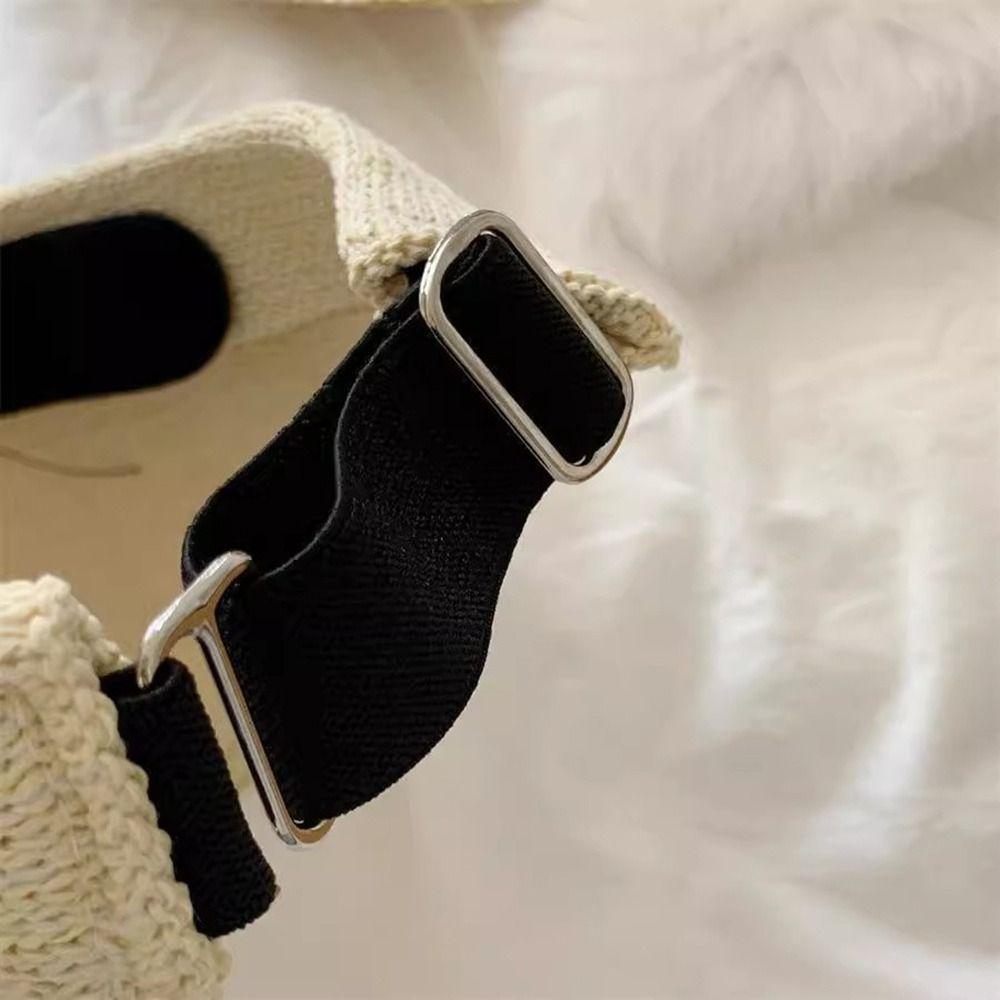 Wide Brim Summer Visors Hat Anti-UV Beach Straw Hats Foldable Sun Hat  for Travel Outdoor Beach