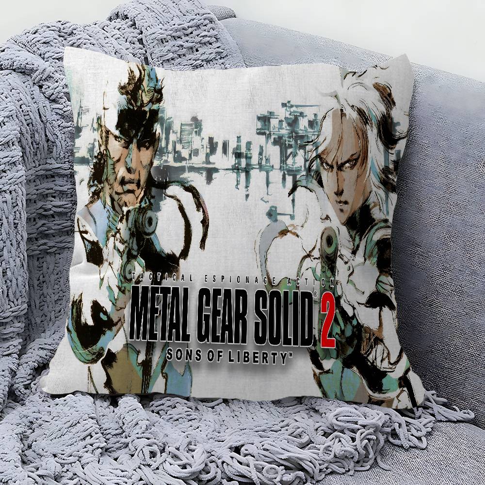 Metal Gear Solid Pillow Cushion Cover Pillowcase Living Room Sofa Home Decor Customized
