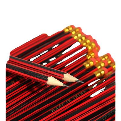 Hexagonal Leather Head Pencil for Sketching and School Students with Eraser.