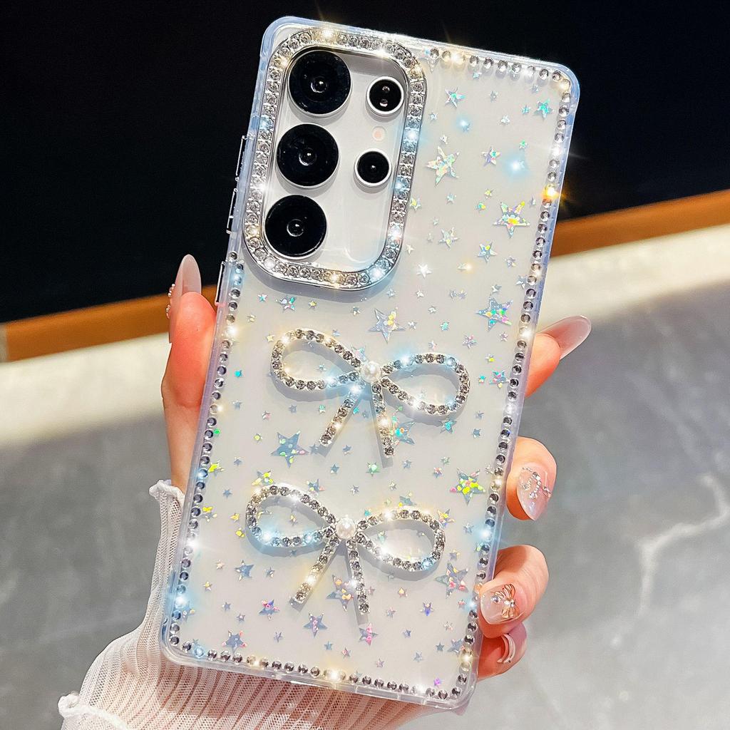 Rhinestone Samsung S26 Ultra Bowknot Glitter Protective Case, Drop-proof Luxury Design