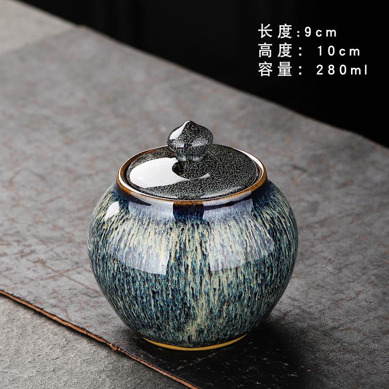 

Бытовая керамическая емкость для хранения, небольшая переносная емкость для чая Тегуаньинь Пуэр, герметичная емкость для хранения влагостойкая кухонная утварь