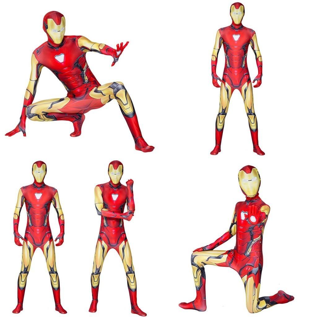 Authentic Avengers Endgame Iron Man Mark 85 Cosplay Costume Zentai Suit For Adults And Kids