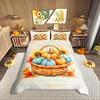 Homewish Happy Fall Duvet Cover SetRustic Pumpkin Maples Bedding SetPet Dogs Bed Set For ChildrenBreathable Home Decor