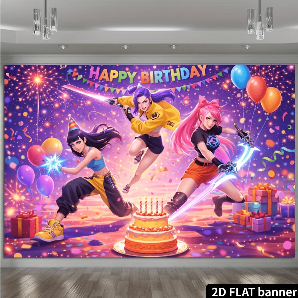 1pc dynamic birthday background banner suitable for birthday celebrations anniversaries family gatherings theme parties