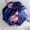 Clorinde  Pattern, Automatic Folding Umbrella, Portable and Foldable Design, 8 Ribs, a Christmas or Birthday Gift.