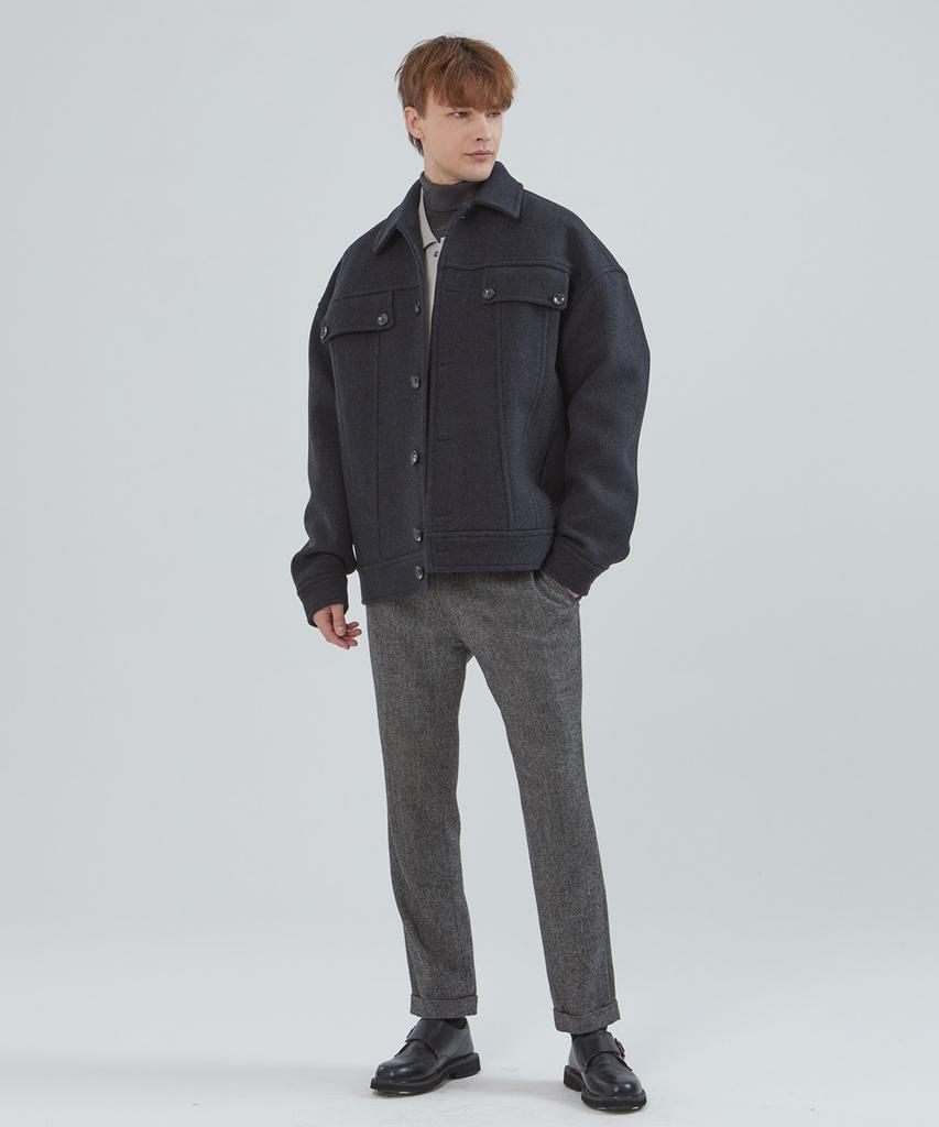 Comspace1980 Wool Blend Blouson Coat_Black