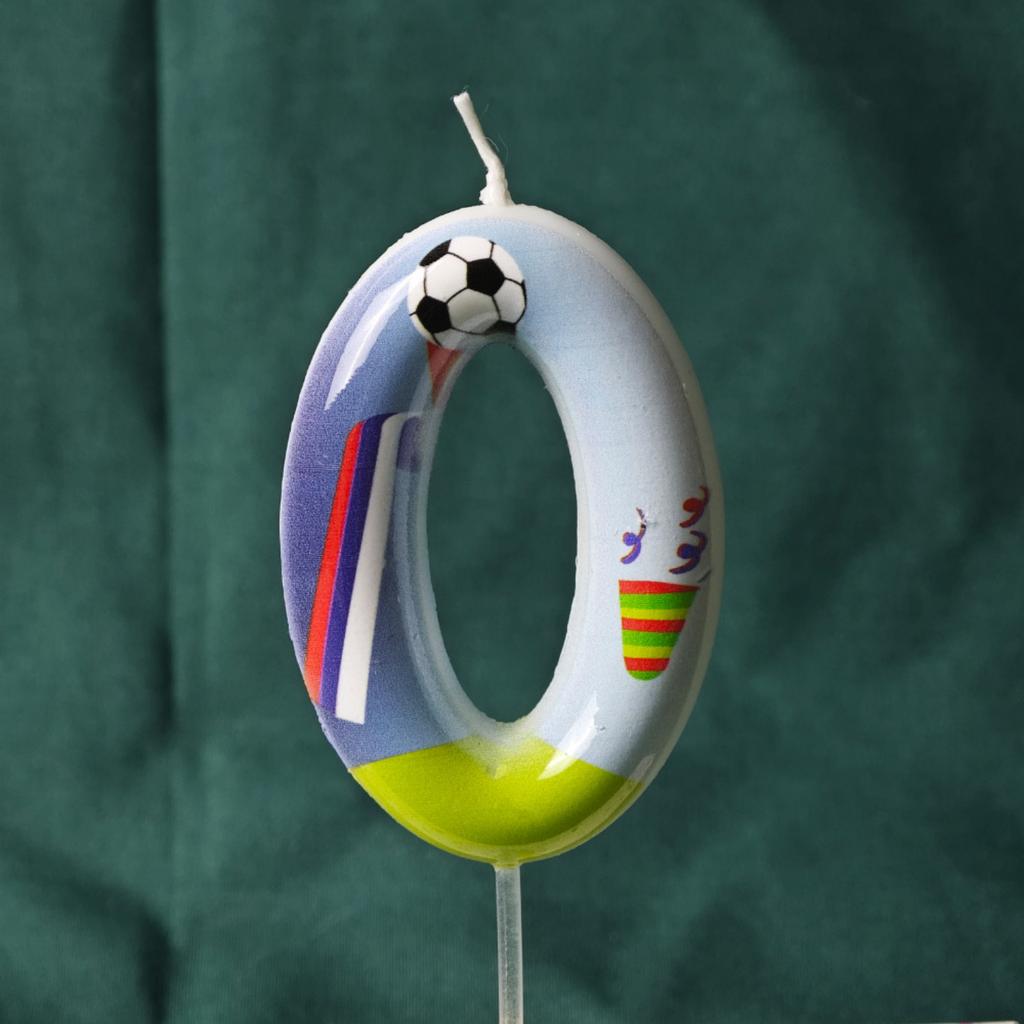 Football Themed Numbers 0-9 Candles Birthday Candles Cake Decorations