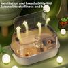 Large Space Hamsters Cage with Ventilated Lid Clear Pet Cage Indoor Resting Sleep Villa for Chinchillas Guineapigs