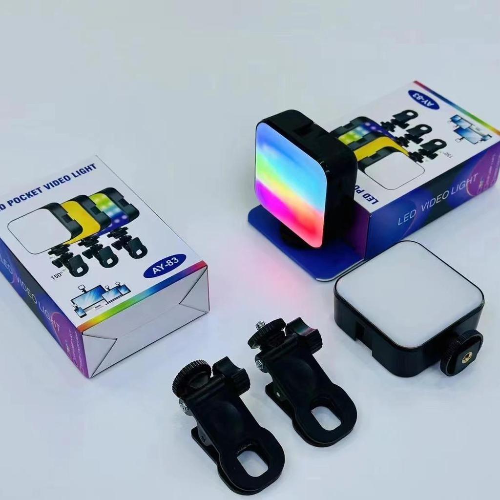 AY83 RGB Flash Light for Mobile, Live Broadcast, Computer, and DSLR Photography