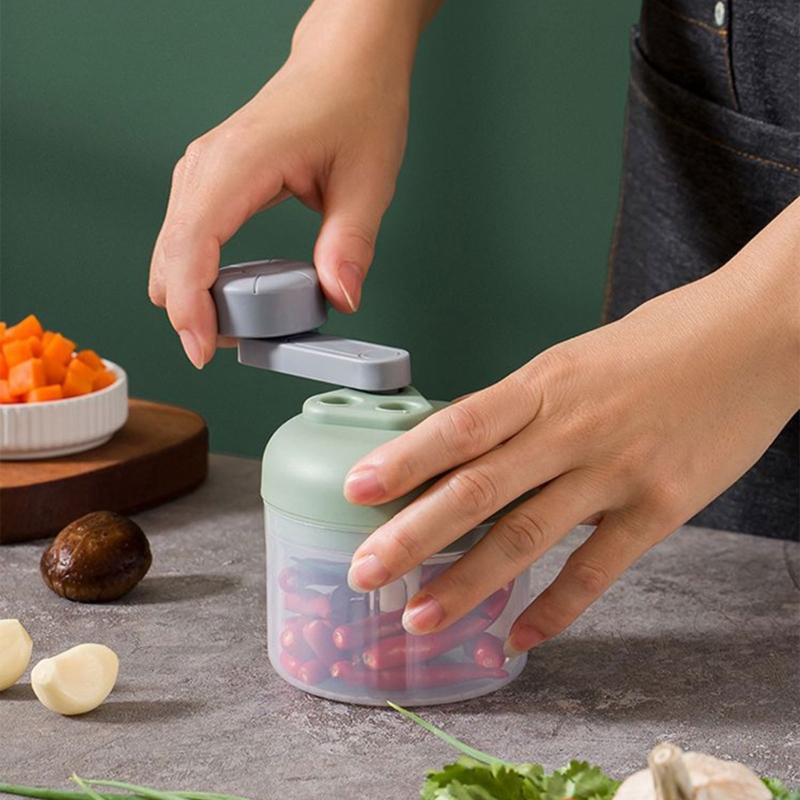 Tragbare Knoblauchpresse Handkurbel Kleine Knoblauchreibe Effizienter Tragbarer Knoblauchhacker Geschenk für Kochbegeisterte