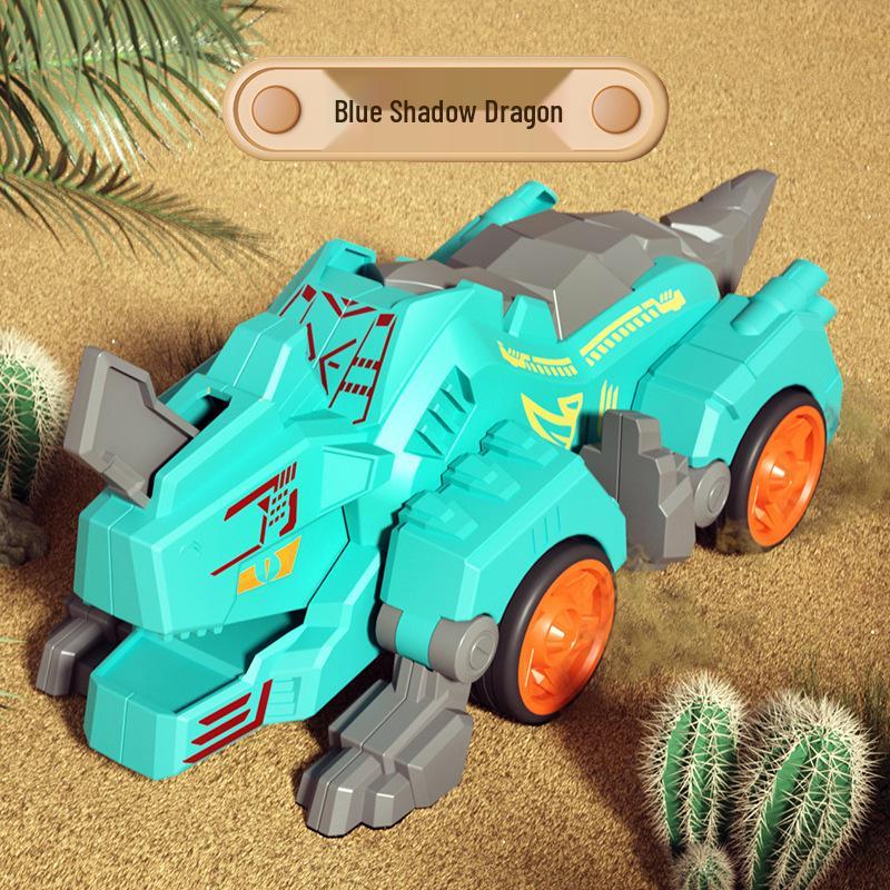 Детская инерционная игрушечная машинка Тираннозавр Рекс - Трансформирующаяся инженерная машина-динозавр