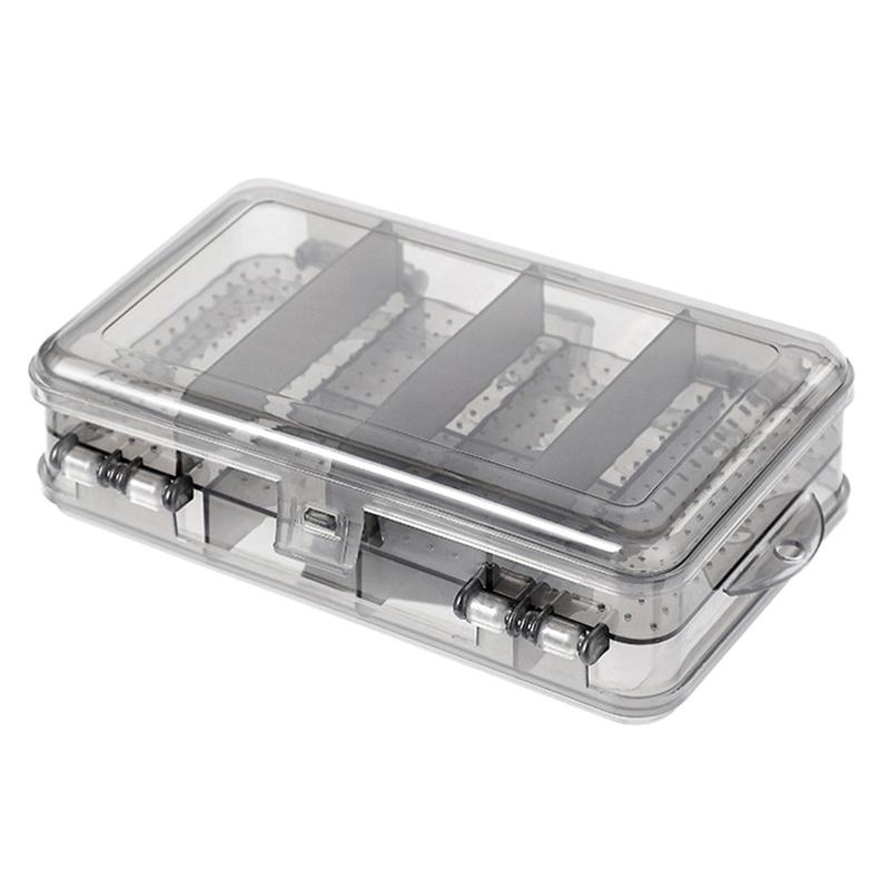 

Прозрачный двухслойный пластиковый ящик для хранения ювелирных изделий, многоцелевой органайзер, контейнер для заколок, ожерелий, сережек, ювелирных изделий чёрный