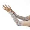 Fashion Long Sunscreen Lace Gloves Women's Thin Fingerless Gloves Outdoor Breathable Mesh Sexy Rhinestone Decor Sleeves