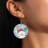 European-American Christmas Reindeer & Santa Claus Cup Dangle Earrings with Personality Trend