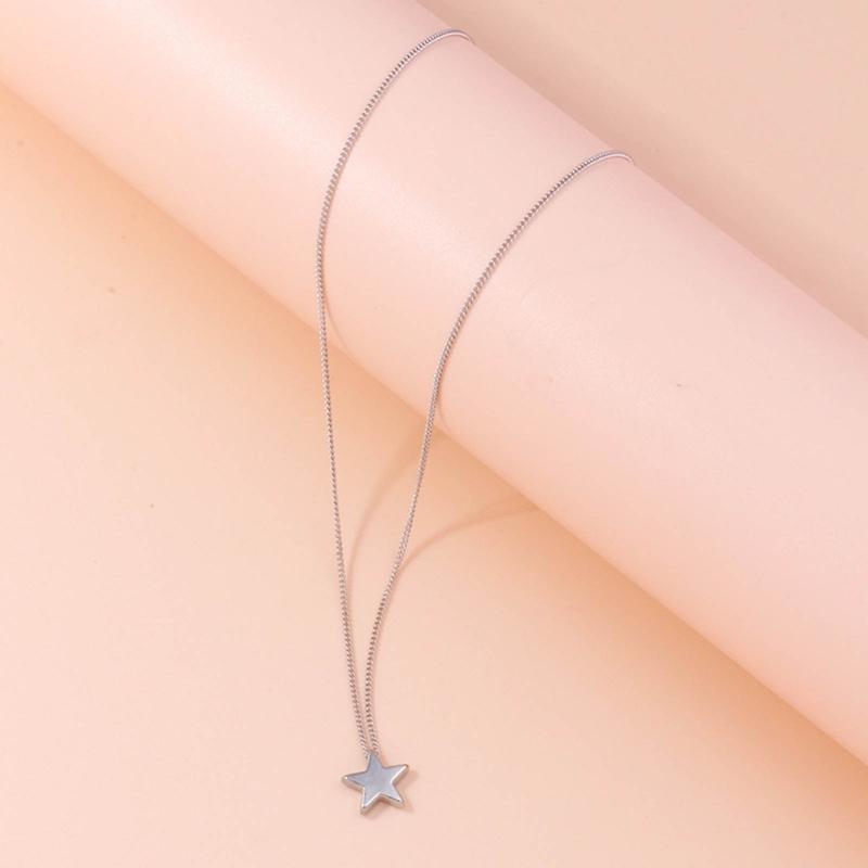 Unique Star Shaped Necklace Hip Hop Eye-catching Pentagrams Sweater Chain Summer Grunge Star Necklace Y2K Jewelry