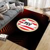 PSV Eindhoven Flannel Pattern Square Carpet,Area Rug,Carpet Rug for Living Room Bedroom Sofa Playroom Decor,Non-slip Floor Mat
