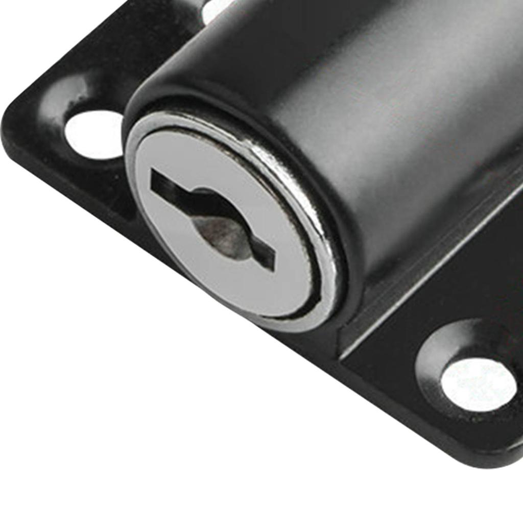 Door Security Lock Anti Theft Alloy Paint Surface with Keys Window Bolt for Home Cabinets Black
