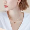 Voyager Titanium Rose Gold Cross Ring Necklace