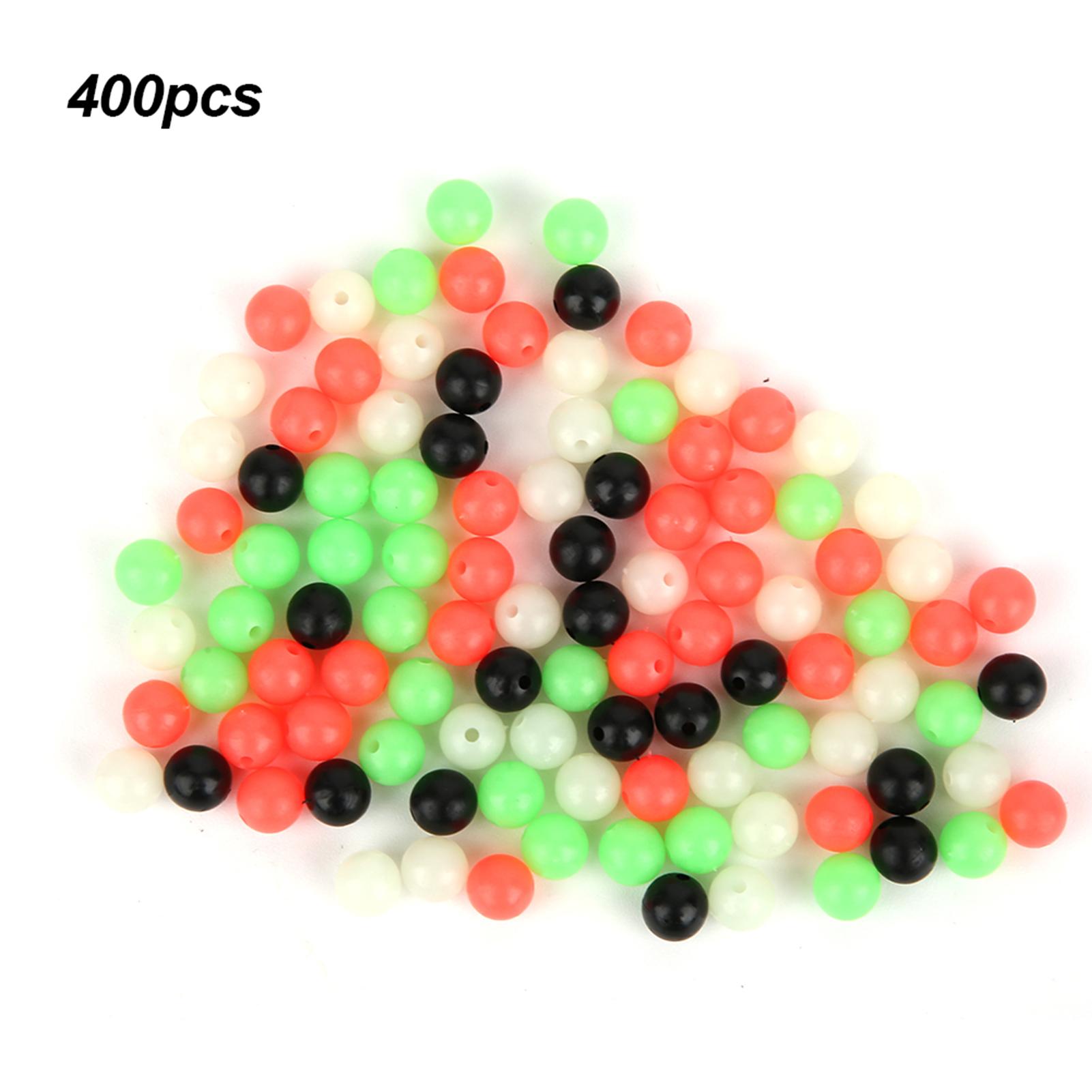 

400 шт. Светящиеся флуоресцентные пластиковые стопорные бусины для рок-фишинга, аксессуар для приманки, мягкая приманка, 8 мм