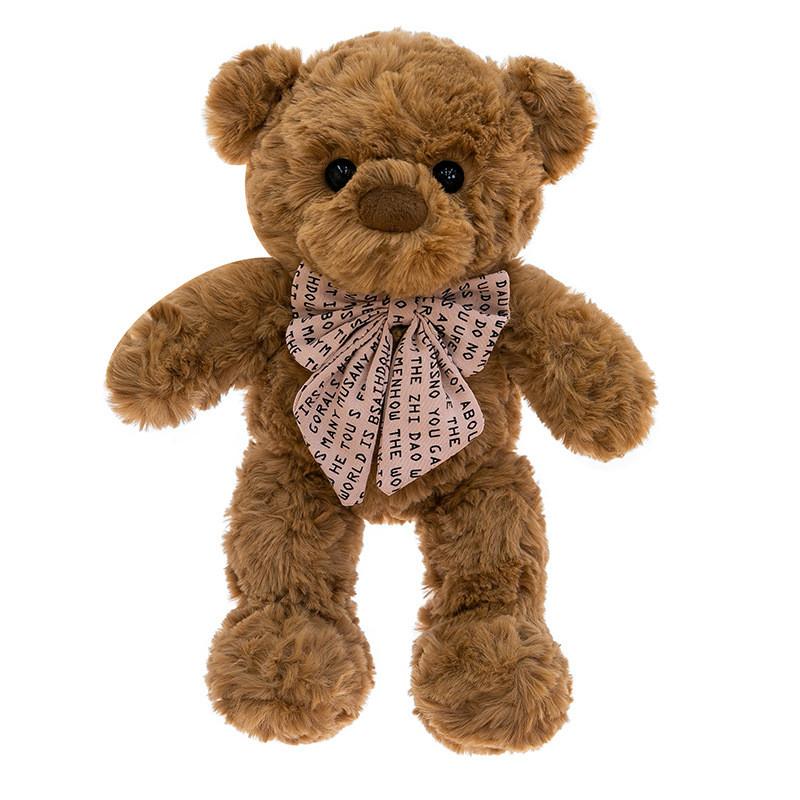 Stofftier Teddybär mit Fliege für Kinder und Sammler