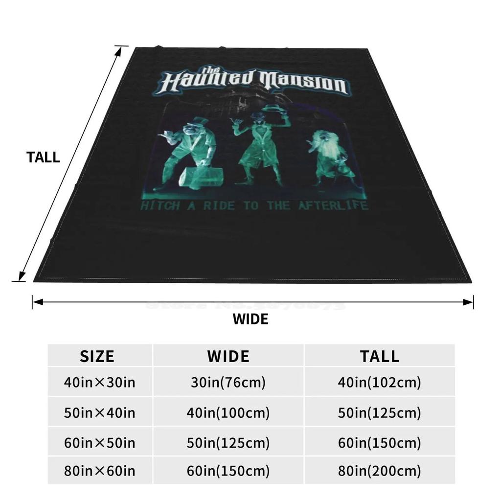 Vintage Retro The Haunted Mansion Cool Graphic Gifts Blanket Soft Warm Travel Portable Blanket Vintage Retro The Haunted Cool