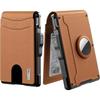 Carbon Fiber Airtag Wallet for Men - Large Capacity Long Card Holder with Flip Cover, Metal Card Case, Multiple Card Slots, RFID Blocking