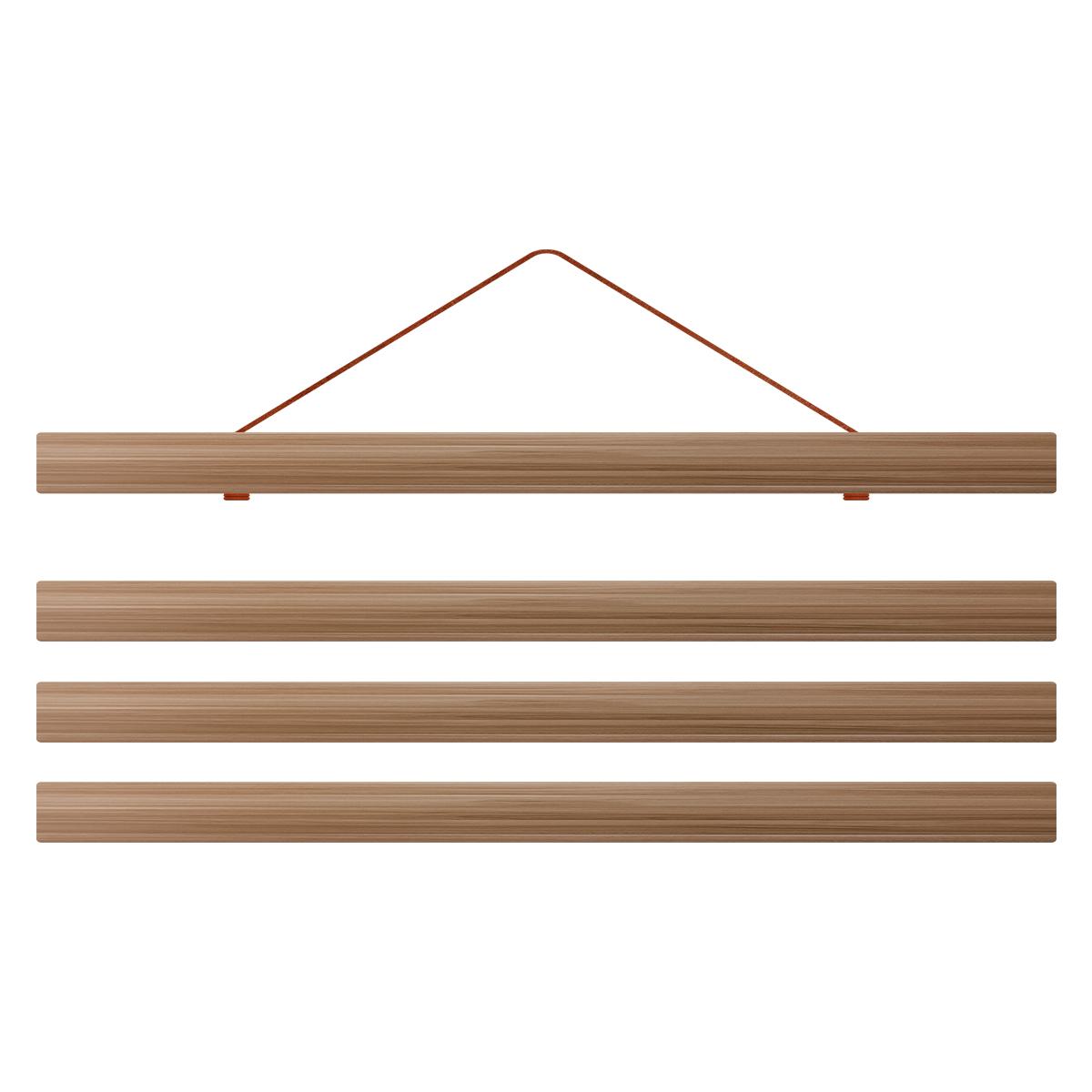 

4pcs Picture Poster Hanger Frames Magnetic DIY Wood Hanging Rod Photo Wall Art Canvas Prints Painting Hang Rack Home Decor Easel 21cm (8.27in) коричневий