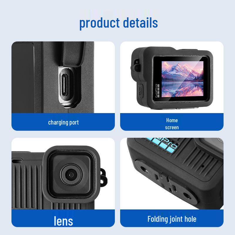 GoPro Hero Protective Silicone Case with Lens Cap and Battery Cover