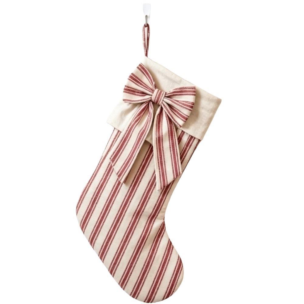 Plaid Hanging Gift Bag Striped Festive Stocking Unique Christmas Stocking Gift Giving