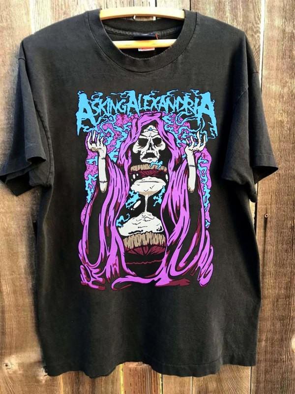 Asking Alexandria rock tour concert logo short sleeve black color shirt KV38791 Unisex T-Shirt M