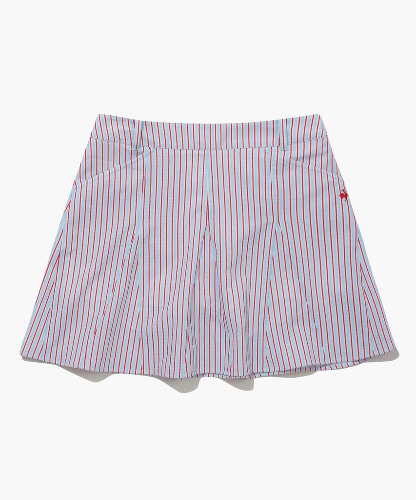 LECOQ GOLF Women'S Sewer Stripe Flare Skirt (Gq222Lsk62)