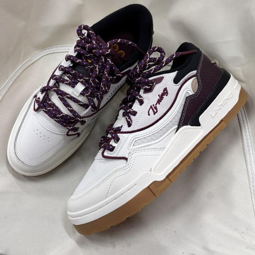 Li Ning 001 Btc Premium Versatile Retro Skate Shoes Thick Sole Height Increasing Non-Slip Shock Absorbing Wear-Resistant Support AGCU031-5
