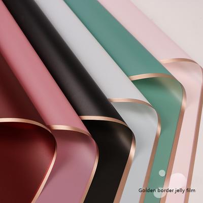 Golden Border, Jelly Film, Flower Wrapping Paper, Material, Waterproof, High-end, Flower Wrapping Paper, Bouquet Flower Shop