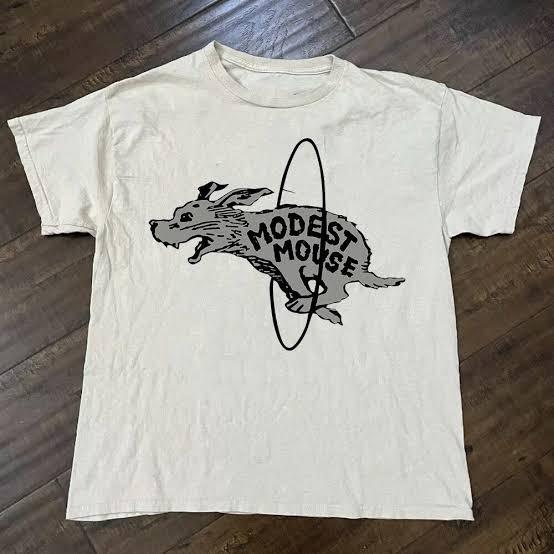 Collection Gildan Shirts Modest Mouse Band Dog White Cotton Unisex S-5XL LO228 Unisex T-Shirt L