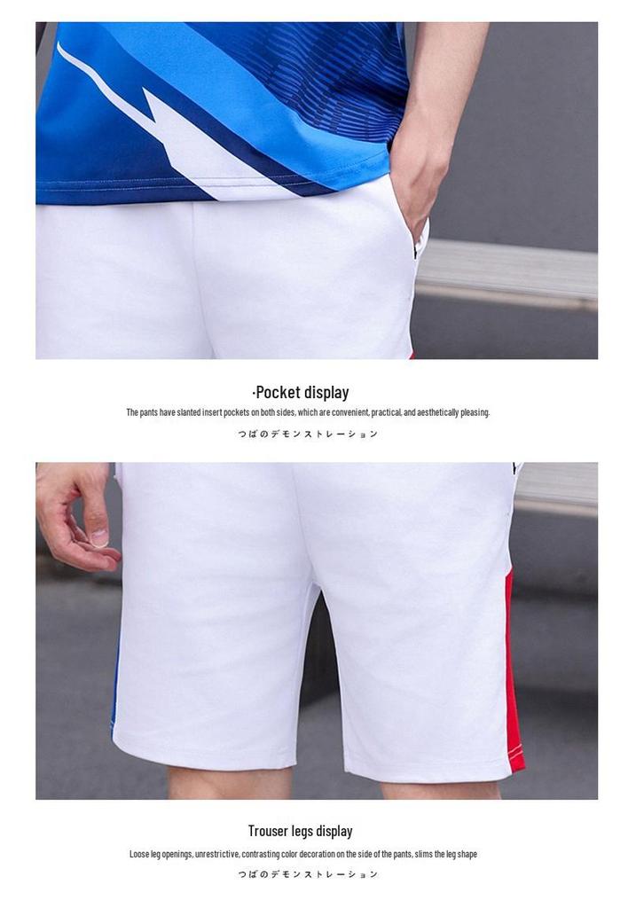 Unisex Badminton & Table Tennis Summer Sports Set - Short Sleeve Jersey & Competition Training Uniform