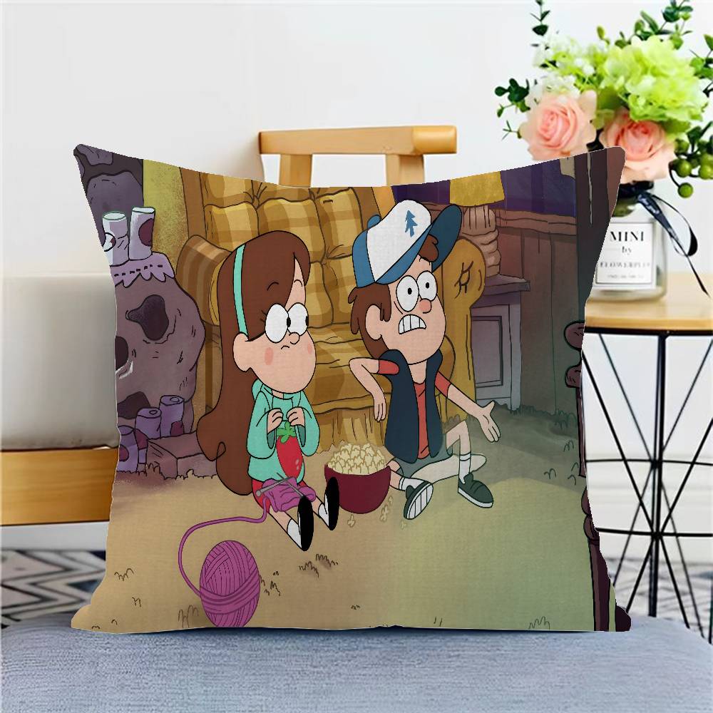 

Film Gravity Falls Pillow Gift Home Office Decoration Bedroom Sofa Car Cushion Cover Case 45x45 12x12Inch