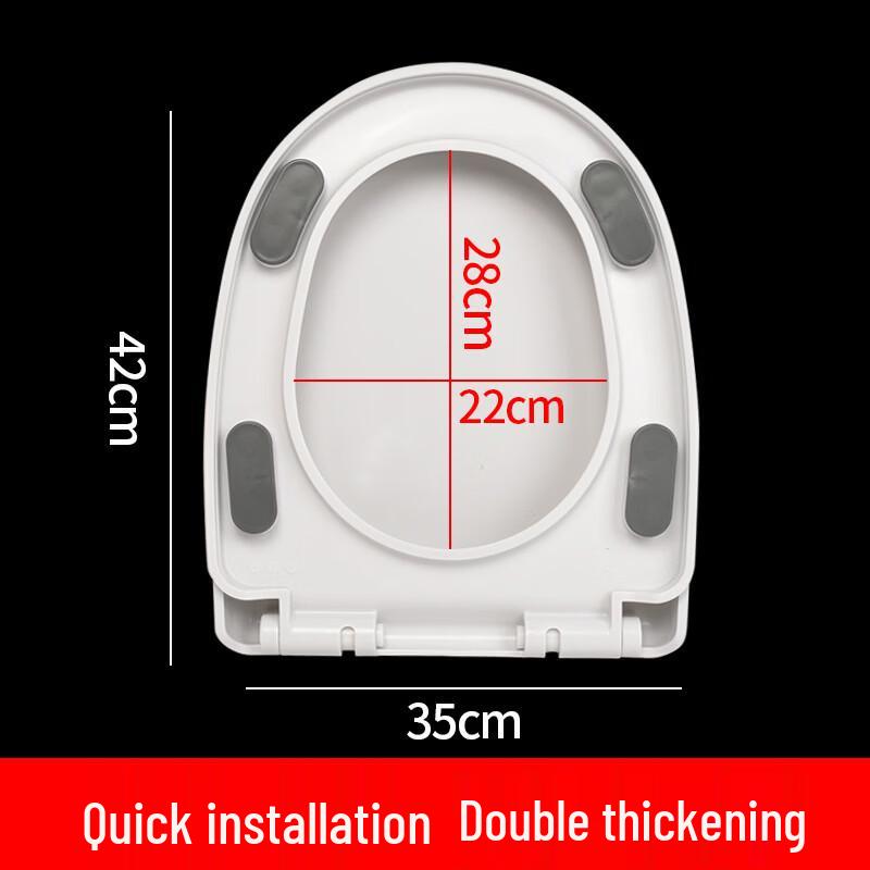 

YJHOME Thickened Slow-Close Universal U-Shaped Toilet Seat