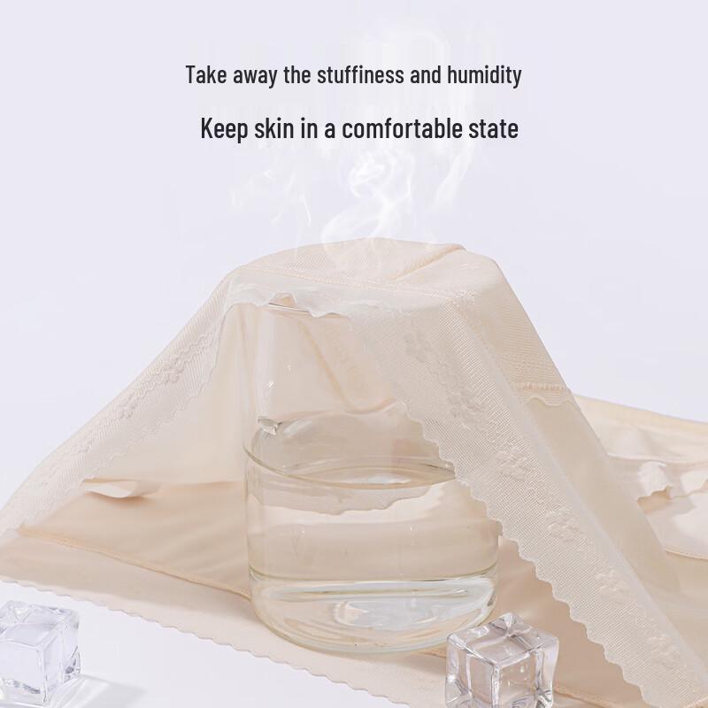 Odifen XKHD16 Damen Mid-Waist Spitze Cool-Touch Slips 3er-Pack