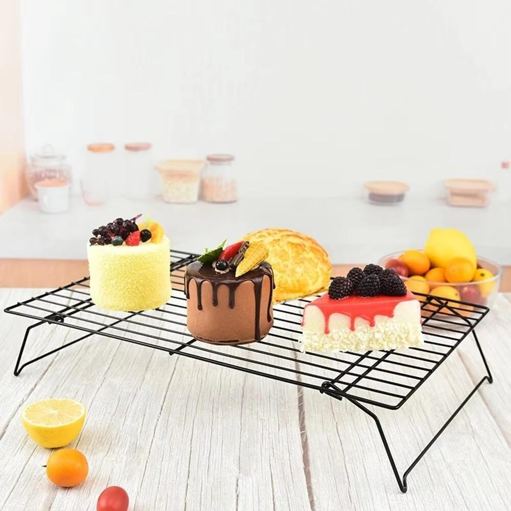 Stackable Baking Tray Non Stick Wire Grid Dry Cooler Cake Cooling Rack  Kitchen