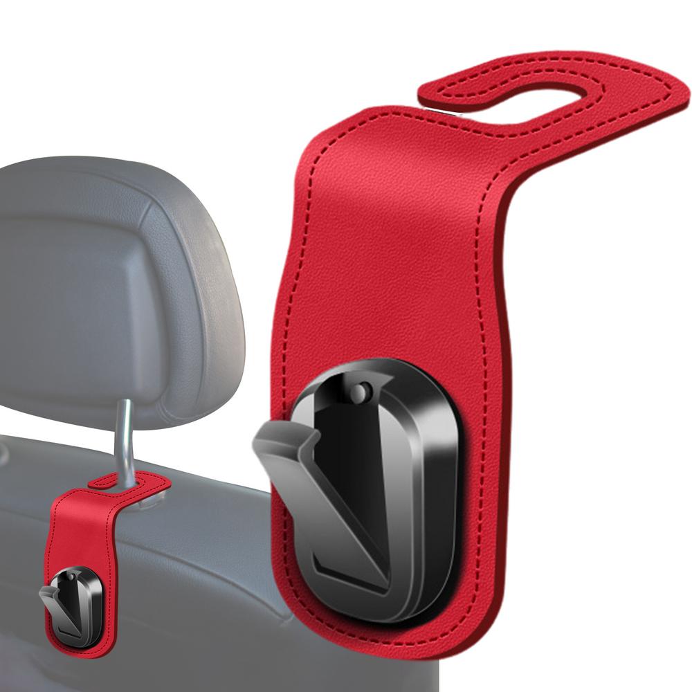 Headrest Hooks For Car PU Leather Car Seat Purse Hook Car Accessories Organizer Car Purse Holder Backseat Hanger For Purses