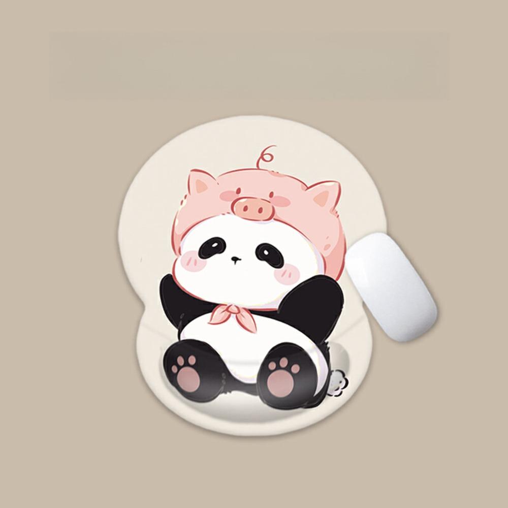 

Hand Support Cartoon Keyboard Pad Panda 3D Mouse Pad Hands Guard Non-Slip Pad Office Supplies style B