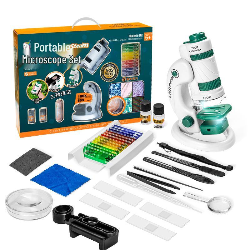 Xueyouma Kids' Portable Microscope Science Experiment Set for Elementary Students – Educational Biology Toy